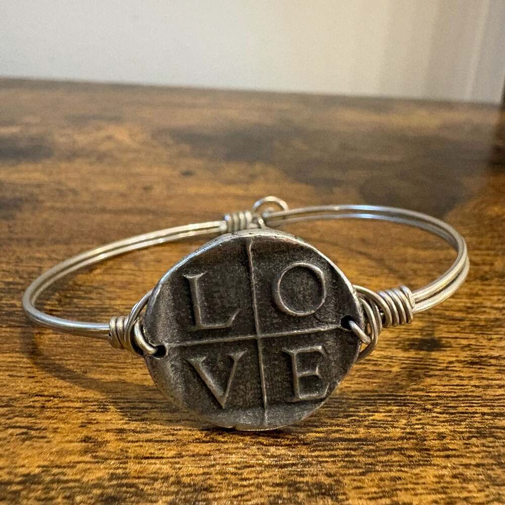 Luca + Danni LOVE Bangle Bracelet Made USA Charm